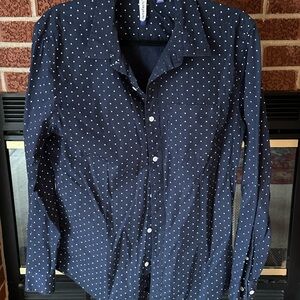 Classic Navy Polka Dot Men's Shirt